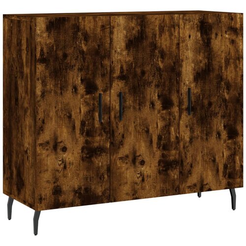  Komoda boja dimljenog hrasta 90 x 34 x 80 cm konstruirano drvo Slike