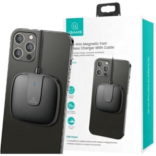 Usams MAGNETNI INDUKCIJSKI POLNILEC 15W ZA IPHONE 12 ČRN, (21974797) Cene