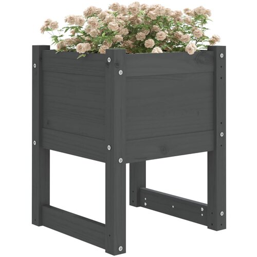  Sadilice 2 kom siva 40 x 40 x 52,5 cm od masivne borovine Slike