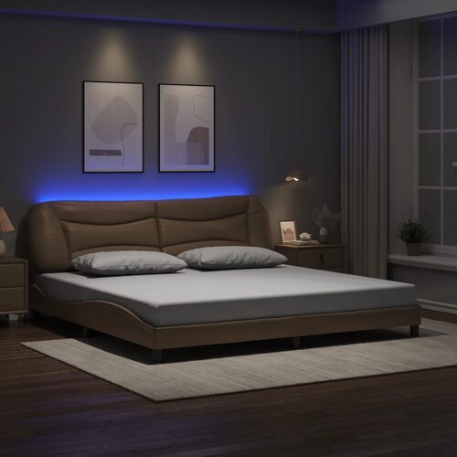  Okvir kreveta s LED-om bez madraca Hvar boja cappuccina 200 x 200 cm Cijene
