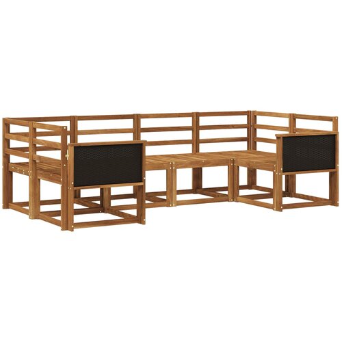 vidaXL Zunanja garnitura za sedenje 6 pcs Naravna Masiven les akacije, (5000280666) Cene