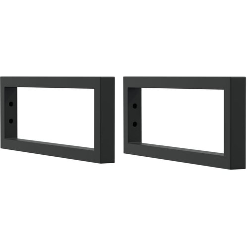  Nosači polica za umivaonik 2 kom crni pravokutni čelični Crna 15 x 40 cm Slike