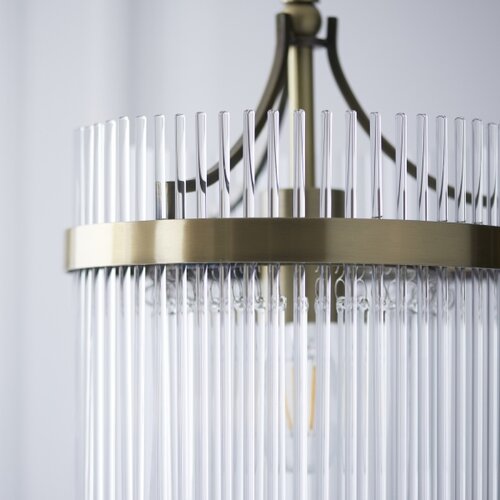  Endon 112572 - Luster na lancu MARIETTA 1xE27/10W/230V mesing/proziran Slike