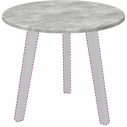  Gornji dio stola Beton siva &amp;Oslash; 50 x 1,5 cm Konstruirano drvo Slike