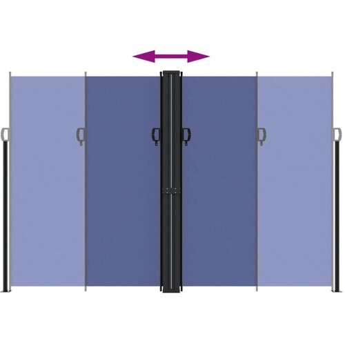  Bočna tenda na uvlačenje plava 220x1000 cm Slike