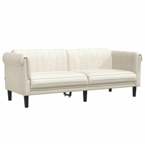 Maison Chic kavč - Sofa - Kanape trosed krem žamet, (21726794) Cene