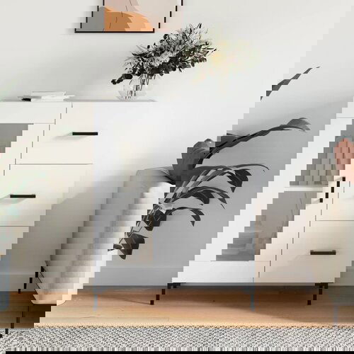VidaXL Komoda bijela 69 5x34x90 cm od konstruiranog drva Slike