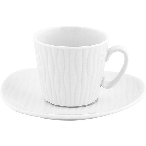 Villa Altachiara Komplet 6 belih porcelanskih vrčev s podstavki Ylang, 300 ml Cene