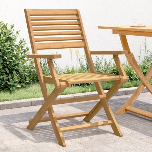 vidaXL Zložljivi vrtni stoli 2 kosa 54,5x61,5x86,5 cm trdna akacija Cene