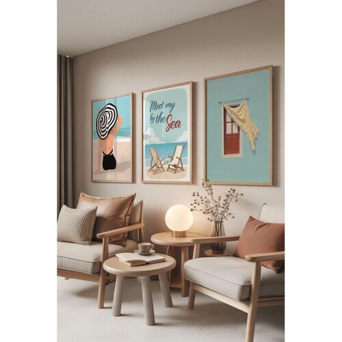 WALLXPERT Č-300862 - 3040 Set dekorativnih slika u vi&scaron;e boja (3 komada) Cene