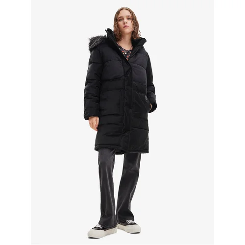 Desigual Black Women's Winter Coat Kelowna - Women