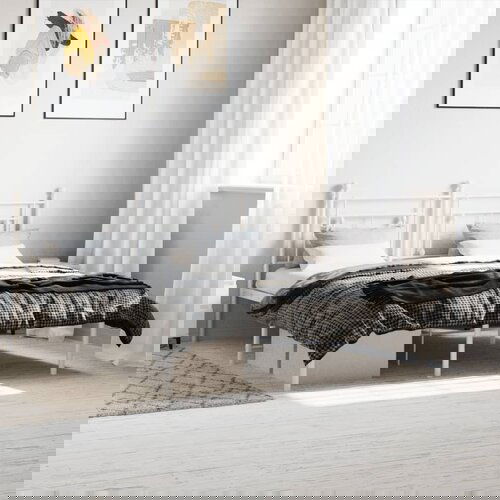 vidaXL Metalni okvir za krevet s uzglavljem bijeli 160x200 cm Cijene