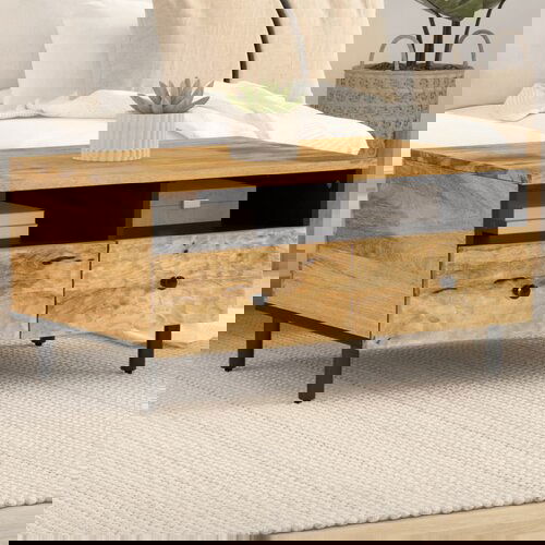 VidaXL Stolić za kavu 80 x 54 x 40 cm od masivnog drva manga Slike