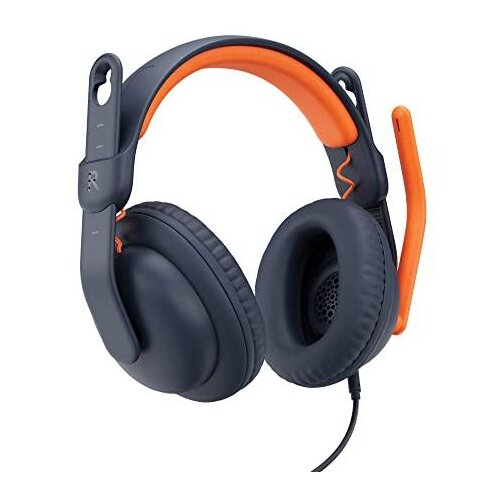 Logitech Slu&amp;scaron;alke z mikrofonom Zone Learn USB-C modro/oranžne, (5000534284) Slike