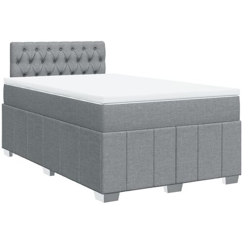 Maison Chic Box spring postelja - Vzmetna postelja z vzmetnico svetlo siva 120x200 cm blago SL5637, (21901912) Cene