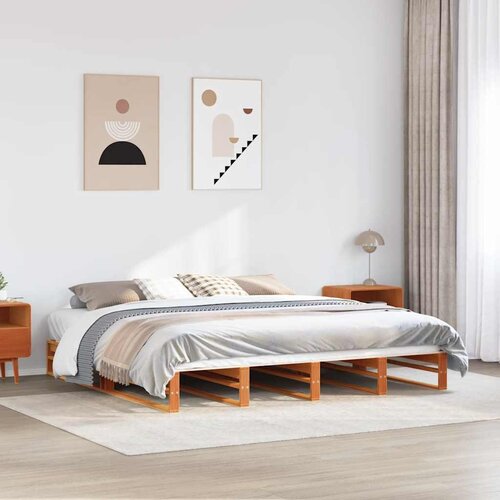 Furnova Posteljni okvir brez vzmetnice vo&amp;scaron;č. rjav 180x200 cm borovina, (21934341) Slike