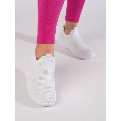 Shelvt Women's white slip-on trainers Slike