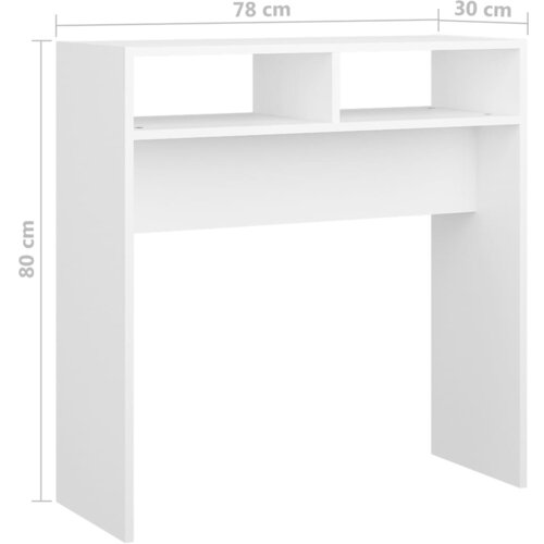  Konzolni stol bijeli 78 x 30 x 80 cm od konstruiranog drva Slike
