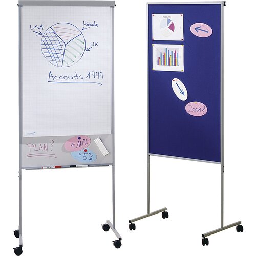 eurokraft basic večnamenski pano za moderiranje, flipchart in bela tabla, vxšxg 1805 x 675 x 510 mm Cene