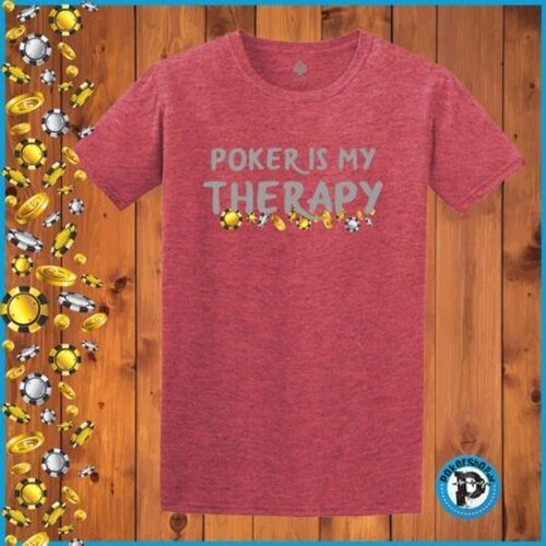  Poker majica "Poker is my therapy", crvena Cijene