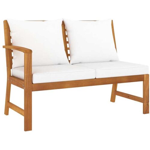  Klupa s krem jastucima 114 5 cm masivno bagremovo drvo Cijene