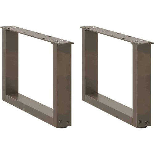  Noge za stolić U-oblika 2 kom Prirodni čelik 50x(30-31) cm Slike