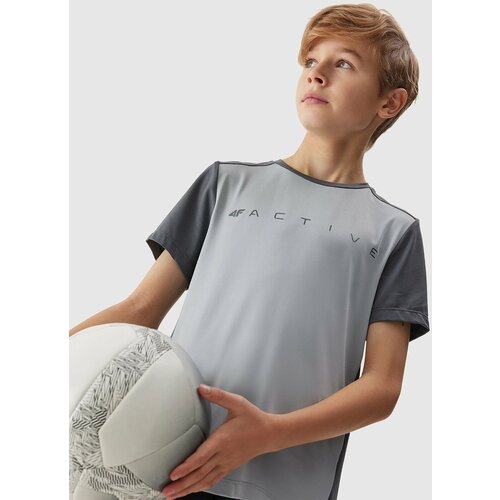 4f sports quick dry t-shirt for boys - grey Cene