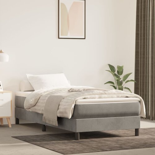 vidaXL Madrac s oprugama svjetlosivi 80 x 200 x 20 cm baršunasti Cijene