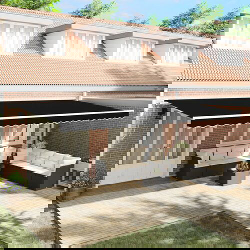 vidaXL Automatska uvlačiva tenda Crna 600x300 cm Cijene