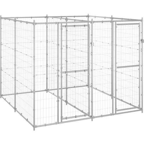 vidaXL vanjski kavez za pse od pocinčanog čelika 4,84 m²