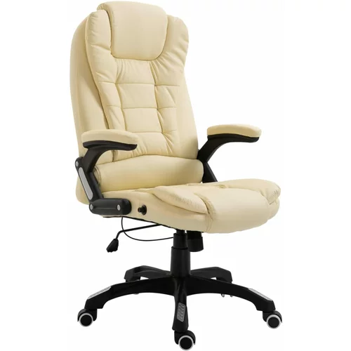 vidaXL Uredska stolica od umjetne kože krem