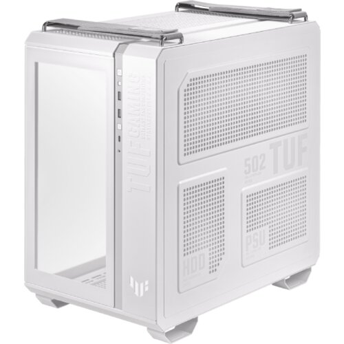 Asus TUF Gaming GT502 Gaming Case White Edition ATX Panoramic View Tempered Glass Front and Side Panel Tool-Free Side Panels Cene