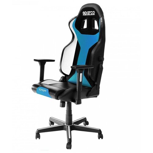 Sparco gaming stolica sa ergonomskim jastukom za glavu grip light sky crno-plava Slike