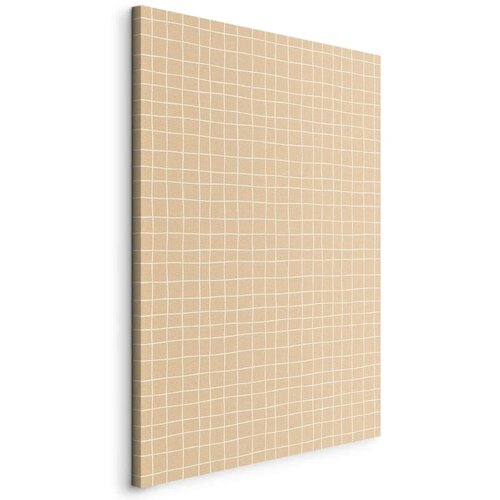  Slika - Waving Lines - Creamy Grid on a Noisy Pastel Background 40x60 Na talijanskom platnu Cijene