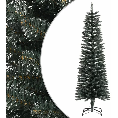 vidaXL Umjetno usko božićno drvce sa stalkom zeleno 150 cm PVC