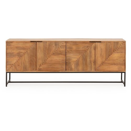MOME Komoda od masivnog manga u prirodnoj boji 210x80x40 cm Nereida &amp;ndash; Slike