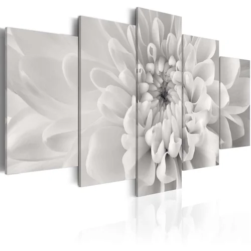  Slika - Dahlia flower in grey shades 100x50