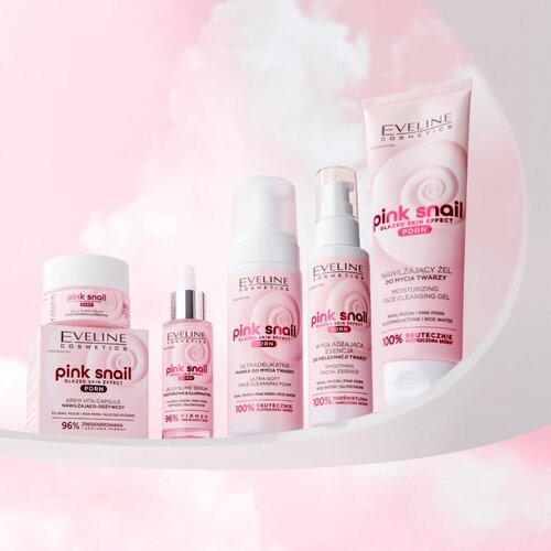 Eveline Cosmetics Pink Snail Glazed Skin Effect posvjetljujući serum za lice 30 ml Slike