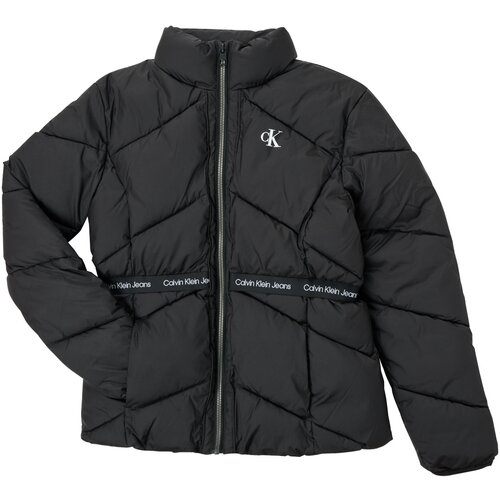 Calvin Klein Jeans Puhovke LOGO TAPE LIGHT JACKET Črna Slike