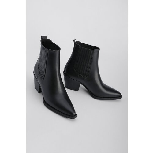 Marjin Women&amp;#039;s Pointed Toe Western Boots Erbe Black Slike
