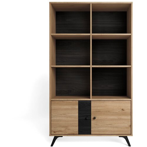 Marckeric Crna biblioteka u dekoru hrasta 92x160 cm Natura - Slike