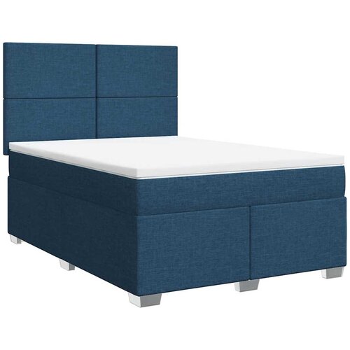 Maison Chic Box spring postelja - Vzmetna postelja z vzmetnico modra 140x190 cm blago SL24067, (21880078) Cene