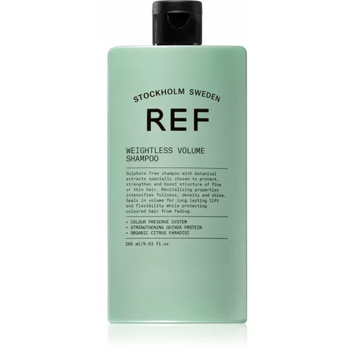 REF Weightless Volume Shampoo šampon za tanku kosu bez volumena za volumen od korijena 285 ml