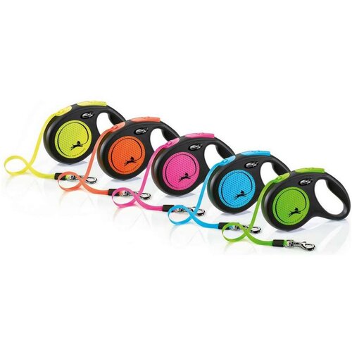 Flexi povodec New Neon trak M - 5 m (različne barve) zelena Slike