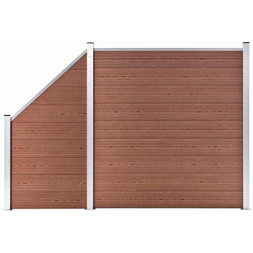  Set WPC ograda 1 kvadratna + 1 kosa 273 x 186 cm smeđi Cene