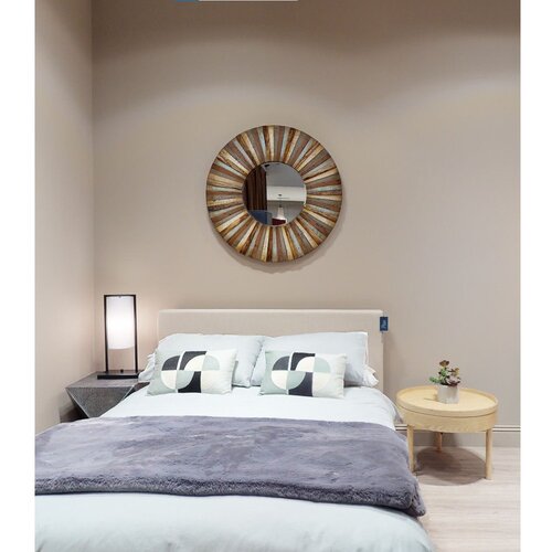 Premier Housewares Okrugao pomoćni stol u dekoru bora &amp;oslash; 60 cm Viborg &amp;ndash; Slike