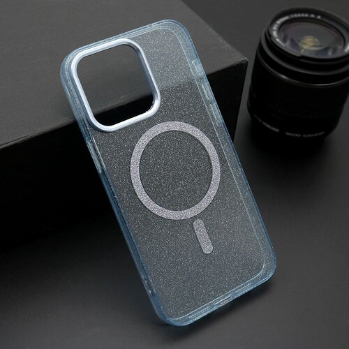  Maska sparkling magsafe za iphone 15 pro max/ plava Slike