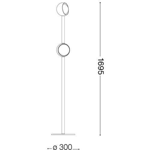 Ideal Lux - LED stojeća lampa BLOOM 2xLED/5,5W/230V CRI 90 zlatna/zadimljeno bež Slike