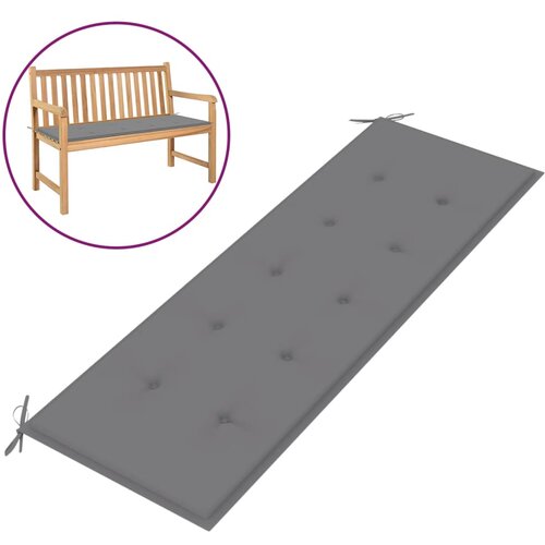 vidaXL Blazina za vrtno klop siva 150x50x3 cm Cene