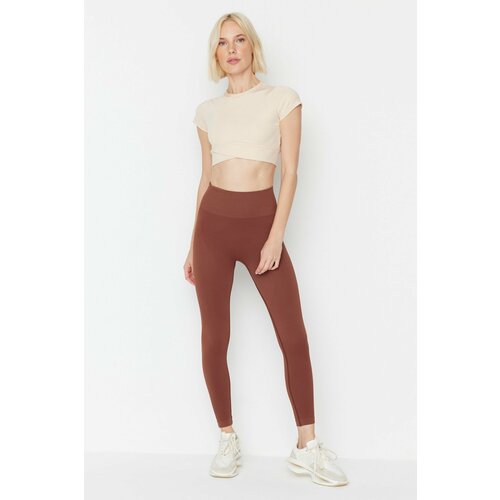 Jerf Lily - Brown High Waist Consolidating Leggings Cene